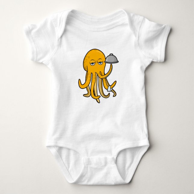 Body Octopus comme serveur avec serviette (Devant)