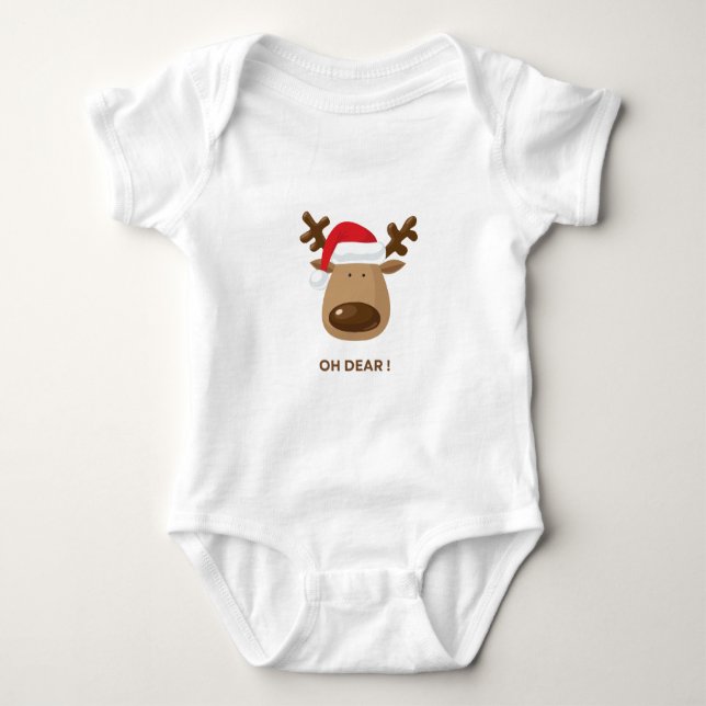 Body Oh Dear! Funny Reindeer Holiday Gift for moms (Devant)