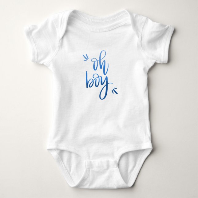 Body Oh Garçon - Calligraphie Bébé Bodysuit (Devant)
