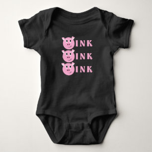 Body OINK ! Petit Cartoon Rose Cute Cochon Girls Piggy