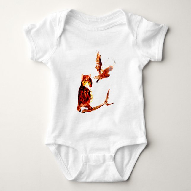 Body Oiseau Art Chouette Tawny (Devant)
