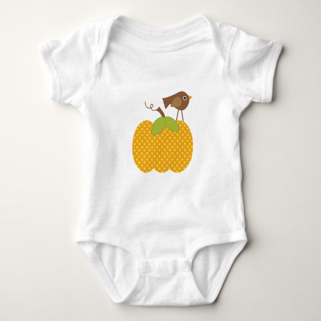 Body Oiseau d'automne sur bébé Citrouille (Devant)