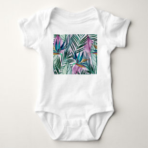 Body Oiseau de paradis tropical, motif d'aquarelle