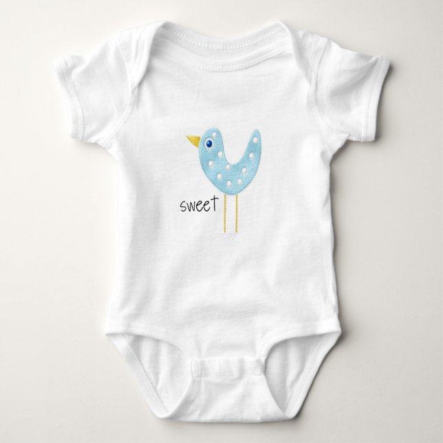 Body Oiseau doux de bleus layette (Devant)