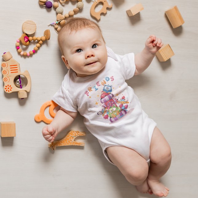 Body Oiseau mignon des amis (Cute Friends Bird Baby Bodysuit)