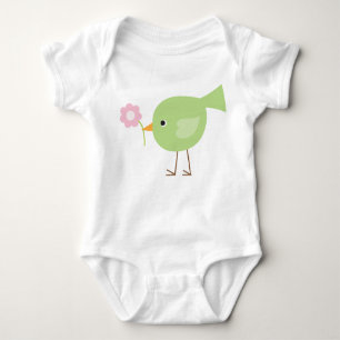 Body Oiseau vert doux