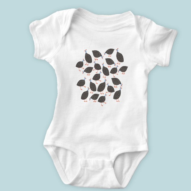 Body Oiseaux de la Guinée (Cute Guinea Fowl baby bodysuit)