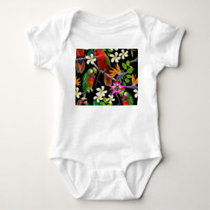 Body Oiseaux exotiques Belles Fleurs Motif