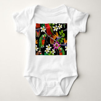 Body Oiseaux exotiques Belles Fleurs Motif