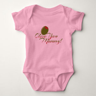 Body "Olive You Maman" Cute Baby Bodysuit