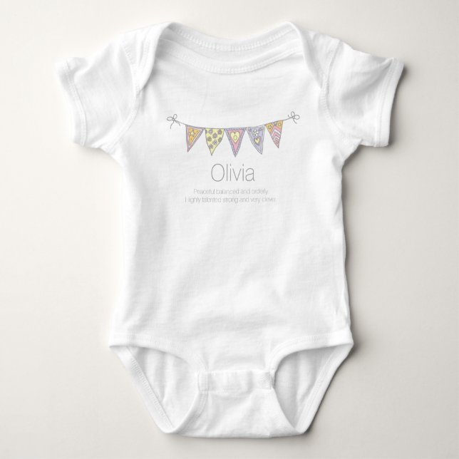 Body Olivia nom de filles signifiant t-shirt drapeau à  (Devant)