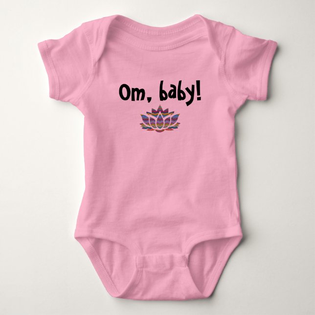 Body Om, Baby! avec Lotus - Creeper pour filles (Devant)