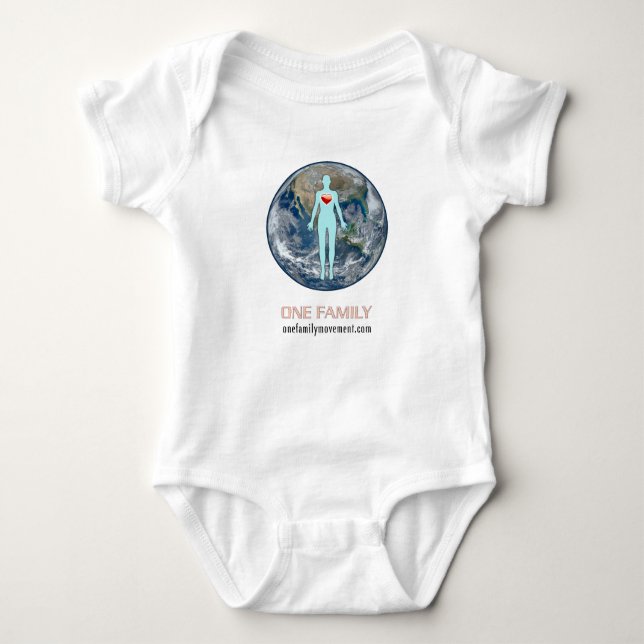 Body One Family World Peace Movement BABY 1-PC BODYSUIT (Devant)