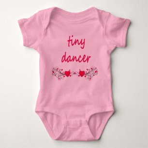 Body Onsie de tutu, rose. Illustration "de danseur