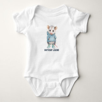 Body Opossum Birthday Romper • Woodland Animal Outfit