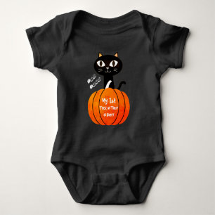 Body Orange Black Trick ou Treat Cat 1er Halloween
