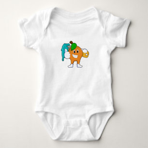 Body Orange comme Peintre avec pinceau