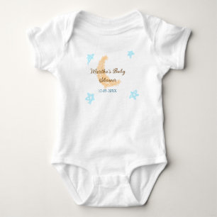 Body Orange lune bleu étoiles parties scintillant baby 