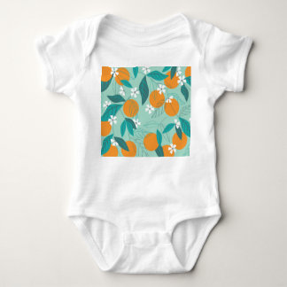 Body Oranges en fleurs, feuille, art vintage.
