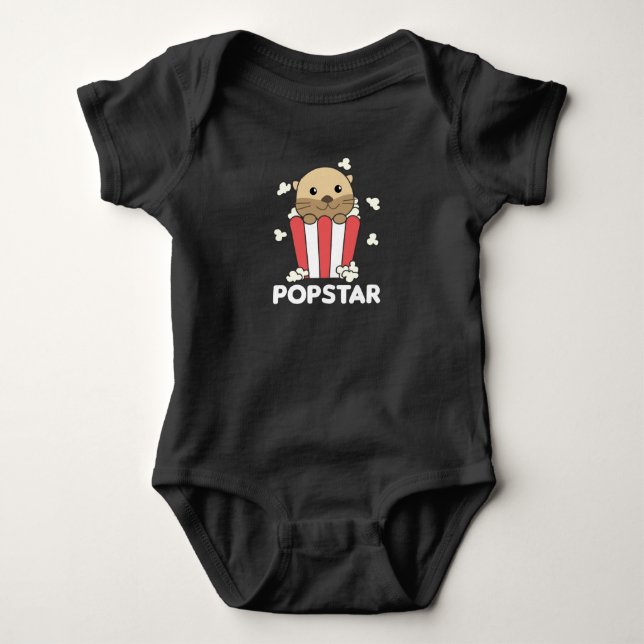 Body Otter Popcorn pop Star Poppin Funny (Devant)