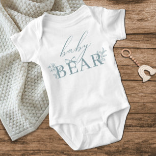 Body Ours bébé bleu floral intemporel vintage