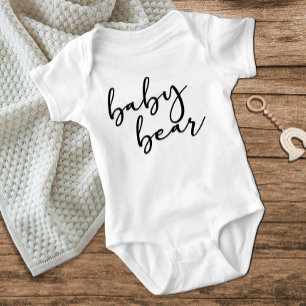 Body Ours bébé écriture simple moderne noir
