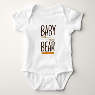Body Ours bébé grizzly de type écriture manuscrite marr