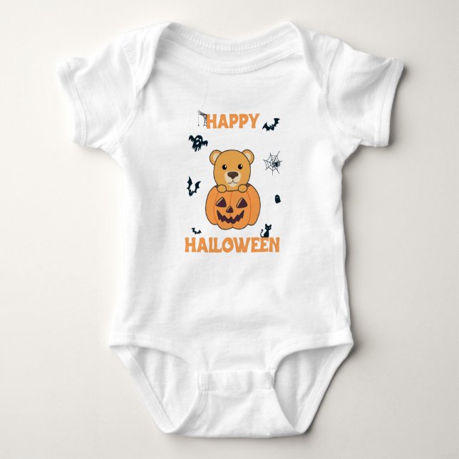 Body Ours En Citrouille Doux Ours Joyeux Halloween (Devant)