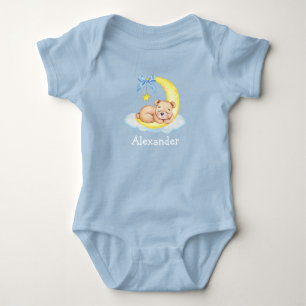 Body Ours en peluche aquarelle Lune Arc Bleu