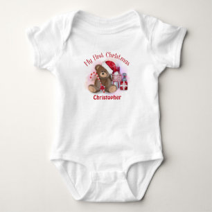 Body Ours en peluche personnalisé pour le premier Noël 