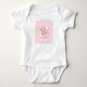 Body Ours en peluche rose avec ballons