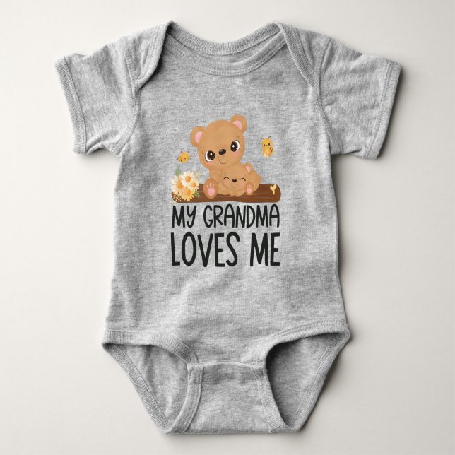 Body Ours et Ourson 🧸 Ma grand-mère m'aime (Devant)