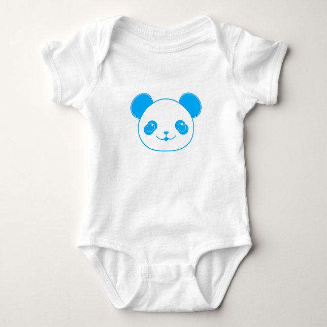 Body Ours panda kawaii bleu (Devant)