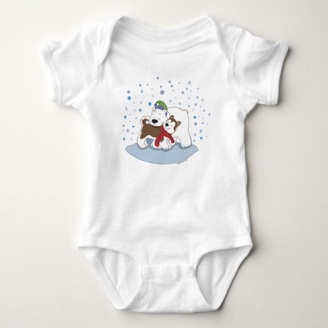 Body Ours polaire et amis Husky Tee bébé (Devant)