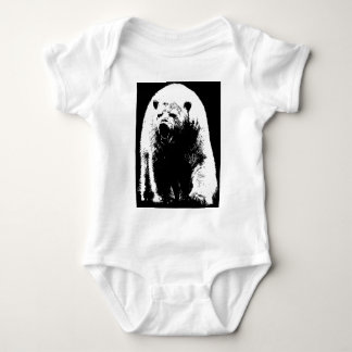Body Ours polaire noir et blanc Pop Art