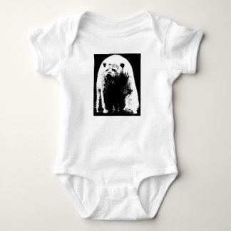 Body Ours polaire noir et blanc Pop Art