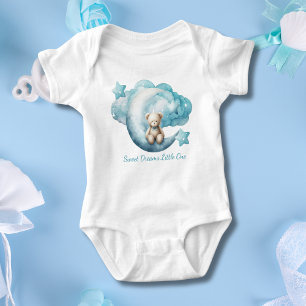 Body Ours polaire personnalisé bébé lune étoile nuage b