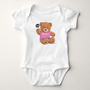 Body Ours rose mou personnalisé