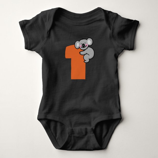 Body Ourson Koala Mignon Un An Douce Année 1er Annivers (Devant)