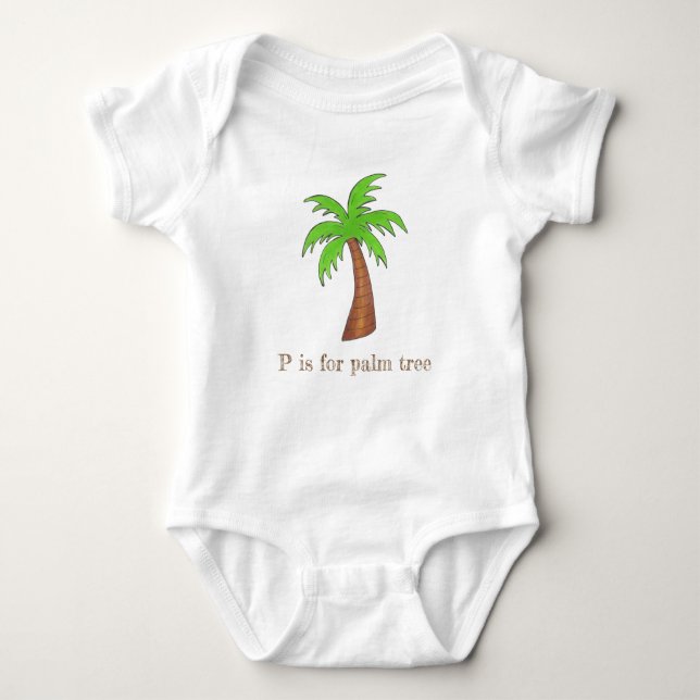 Body P est pour Palm Tree Tropical Island Palmtree Gree (Devant)