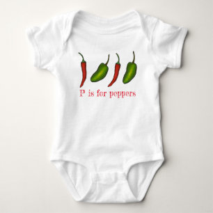 Body P est pour Peppers Chili Jalapeño Veggie Letter P