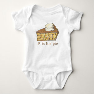 Body P est pour Pie Apple Slice a la Mode Foodie Alphab