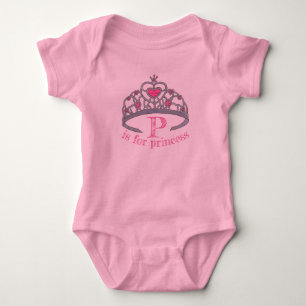 Body P est pour PRINCESS Pretty Pink Tiara Crown Alphab