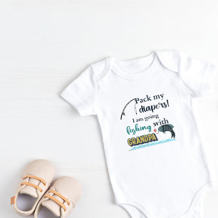 Body Pack mes couches Je vais pêcher avec grand-père