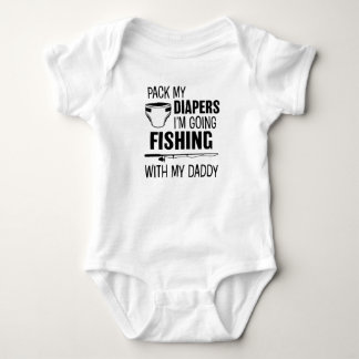 Body Pack my diapers, i´m going fishing with daddy