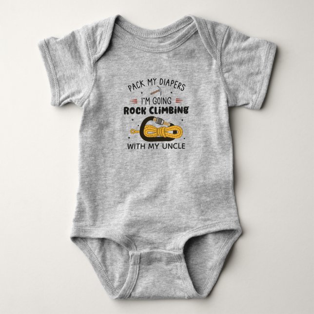 Body Pack My Diapers I'm Going Rock Escalade avec papa (Devant)