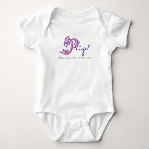 Body Paige P nom monogramme signifiant coeurs petite fi