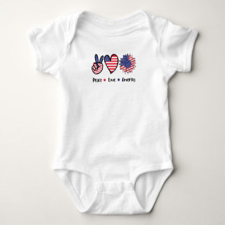Body Paix Amour Amérique Graphique du drapeau patriotiq