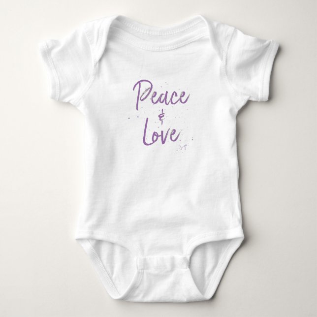 Body PAIX et amour-violet (Devant)