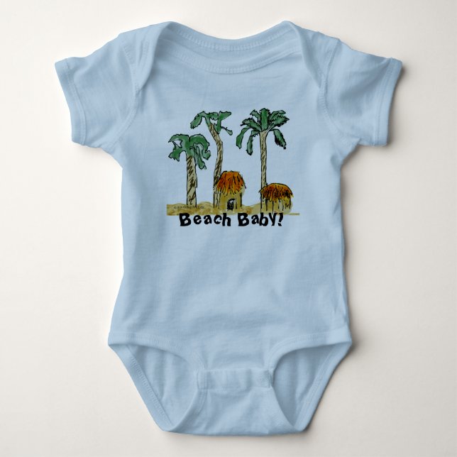 Body Palmiers sur la plage paradisiaque bébé  (Devant)